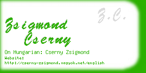 zsigmond cserny business card